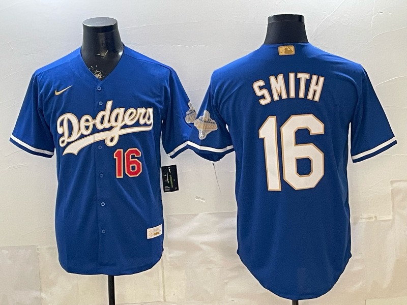 Men Los Angeles Dodgers #16 Smith blue Game 2026 Nike MLB Jersey 4014004